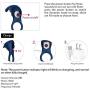 Vibrating Penis Ring Waterproof Rechargeable Rabbit Clitoris Stimulator Cock Ring Vibrator with 10 Speed Vibrations Sex Toy for Male Or Couples (Dark Blue)