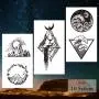 22 Sheets Mountain Temporary Tattoos Stickers, Including Fake Tattoos Waterproof Fake Black Geometry Sun Star Moon Tree Triangle Sea Wave Tattoos, Semi Permanent Tattoos for Adult and Kids 22 Sheets Mountain Temporary Tattoos Stickers, Including Fake Tattoos Waterproof Fake Black Geometry Sun Star Moon Tree Triangle Sea Wave Tattoos, Semi Permanent Tattoos for Adult and Kids