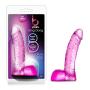 5.5" Realistic Translucent Beginner G Spot Stimulating Dildo - Small Curved Cock and Balls Dong - Sex Toy for Women - Sex Toy for Adults (Pink)