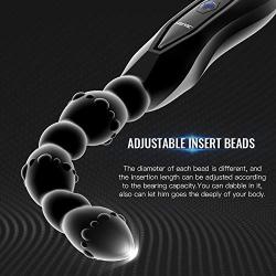 Vibrating Anal Beads Vibrator with Dual Motors, Flexible Silicone Butt Plug Prostate Massager with 10 Powerful Vibrations, Fondlove Anal Sex Toy for Gay Couples and Solo Masturbation