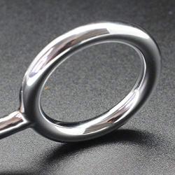 Anal Plug Cock Ring with Ball Metal Steel Hook Chrome Butt