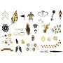 Terra Tattoos Small Temporary Tattoos - 125 Black Gold Tattoos