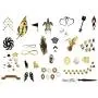 Terra Tattoos Small Temporary Tattoos - 125 Black Gold Tattoos Terra Tattoos Small Temporary Tattoos - 125 Black Gold Tattoos