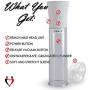 White LeLuv Mens Electric Vacuum Penis Pump Natural Male Enhancement Bundle with Clear Cylinder Seal and 4 Pack of Constriction Rings