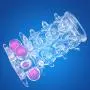Sixinu Transparent Bead Massager Sleeves Rings Extender Toys for Male Sixinu Transparent Bead Massager Sleeves Rings Extender Toys for Male