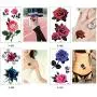 25 Sheets Tiny Beauty Flower Body Makeup Art Temporary Waterproof Tattoo Sticker for Women Men