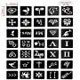 Airbrush Tattoo Stencil Kit Durable Body-Painting Alphabet Temporary Tattoo Template Body Art Drawing Stencil for Henna Tattoos,Body Glitter Tattoos,Face Painting (118pcs/pack) Airbrush Tattoo Stencil Kit Durable Body-Painting Alphabet Temporary Tattoo Template Body Art Drawing Stencil for Henna Tattoos,Body Glitter Tattoos,Face Painting (118pcs/pack)