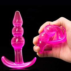 Willsa Women Silicone Anal Butt Plug G-Spot Stimulation Suction Cup Jelly Dildo Anal Sex Toys