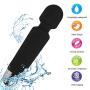 Wand Massager Wireless Handheld 8 Powerful Speeds 20 Modes Personal Portable Rechargeable Mini Magic Vibrating for Body Back Neck Shoulder