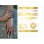 Terra Tattoos Temporary Metallic Tattoos - 75 Fake Gold Tattoos