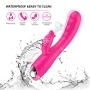 30 Speeds Mode Pleasure Sucking Cordless Waterproof USB Cable Rechargeable Soft Quiet Wireless Dual Motor Rábbít Vǐbrǎtǒr Portable Decompression Artifact Rotating Stretchable