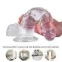 Female 8 inch Transparent Wand Body Relax Massage with Strong Suction Cup Flexible Toy