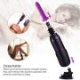 Hismith Auto Sex Machine for Women, Pro Traveler Love Machine 3 Speeds & 8 Frequencies Vibrator Portable Thrusting Machine Remote Control Fucking Machine with Silicone Dildo
