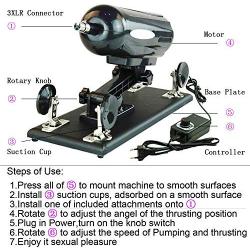 FREDORCH F2 Automatic Sex Machine Multispeed Adjustable Thrusting with 6 Dildo Retractable Gun Female Masturbation Pumping Gun for Women,Sex Products