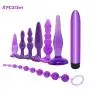 Bantie 8PCS Anal Butt Plugs Trainer Kit Beginner Set Medical Silicone Prostate Massager(Purple) Bantie 8PCS Anal Butt Plugs Trainer Kit Beginner Set Medical Silicone Prostate Massager(Purple)