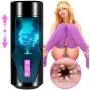 Male Masturbator Cup, Electric Men Masturbation with 10 Powerful Thrusting Modes, 4D Realistic Vagina Pocket Pussy Sex Toys for Man Orgasm with Female Sexy Moans and Hands Free-Stroker Featured