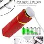 Lipstick Bullet Vib Mini Mssager for Women ，USB Charging Portable Handheld Magic Wand Manual Massage Adult Toys Red By ALBK