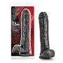 11.5" Extra Long Thick Realistic Dildo - Monster Cock and Balls Dong - Sex Toy for Women - Sex Toy for Adults (Black)