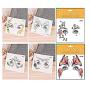 Pinkiou Facial Art Stickers Women Face Eye Temporary Tattoo Festival Waterproof Stickers (6 pieces)