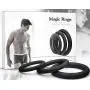 Penis Ring Set for Men - Adult Toys for Couples - Sex Enhancer Ring - Silicone Cock Rings for Longer Orgasm - Black