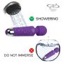 Wireless Wand - Waterproof Rechargeable for Body - Back Neck Sport Massage - Purple Travel Friendly - Multi Speed 8-10 Magic Vibrating Patterns - Personal Quiet…