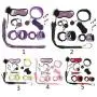 kanersty 10Pcs Heart Pattern Holorgram Faux Leather Handcuffs Bondage Kit Erotic Sex Toys