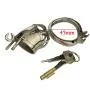 1.75&quot Sliver Stainless Steel Ma-le Birdcage Belt