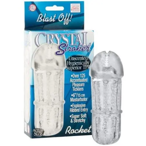 California Exotics Crystal Stroker Masturbator, Rocket California Exotics Crystal Stroker Masturbator, Rocket