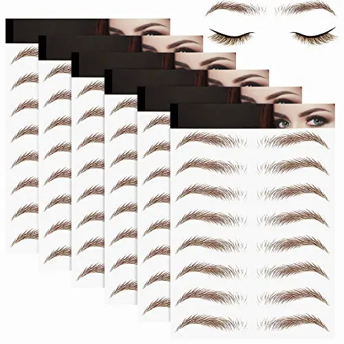 6 Sheets 3D Hair-Like Authentic Eyebrows Eyebrow Transfer Stickers Waterproof Eyebrow Tattoo Stickers Eyebrow Grooming Shaping Makeup Accessories, 60 Pairs (Medium Arch Eyebrow) 6 Sheets 3D Hair-Like Authentic Eyebrows Eyebrow Transfer Stickers Waterproof Eyebrow Tattoo Stickers Eyebrow Grooming Shaping Makeup Accessories, 60 Pairs (Medium Arch Eyebrow)