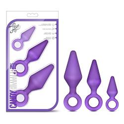 Anal Butt Plugs Training Kit- Three Sizes Starter Set - Anal Beginner Set - Platinum Silicone Buttplugs - Sex Toys for Women and Men - Sex Toys for Couples (Purple)