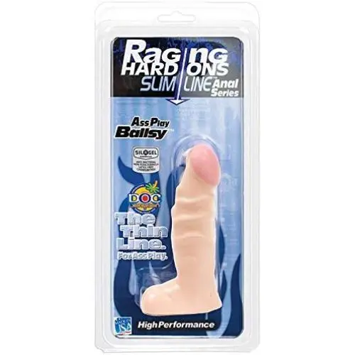 Raging Hard Ons Slimline 4.5" Ballsy - Flesh Raging Hard Ons Slimline 4.5" Ballsy - Flesh