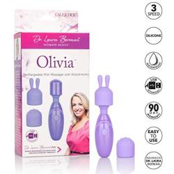 Calexotics SE-9730-50-3 Dr Laura Berman Olivia Rechargeable Massager Kit Adult Pocket Vibrator Toys for Couples, Purple