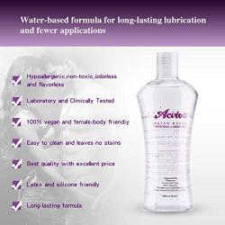 Acvioo Personal Lubricant for Sex, Long Lasting Super Slick Natural Water Based Lube for Men, Women and Couples, 14Fl oz