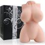 Realistic Male Adult Sex Doll with Inviting Vagina and Anal Opening, PALOQUETH 3D Lifelike Mini Masturbator for Men from Soft Squeezable Silicone for Natural Suction