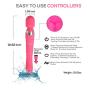 Pink 2 Motor G-spot Thrusting Vibrator/Dildo with Extending-Heating-Rotating-Swinging Tail, Waterproof & Reachable Wand Massager, Clitoral Stimulation Vibrator for Women, A Top Rated Sex Toy