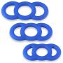 LeLuv Cock Rings EYRO Slippery Blue Silicone Erectile Dysfunction .6 Inch Through .75 Inch Unstretched Diameter 3 Pack Sampler