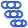 LeLuv Cock Rings EYRO Slippery Blue Silicone Erectile Dysfunction .6 Inch Through .75 Inch Unstretched Diameter 3 Pack Sampler