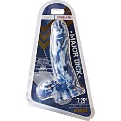 Major Dick Commando Dong 7.25 Inch Blue Camo