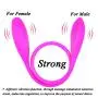ARIRRA USB Charging Silicone Double-end Vaginal and Anal Couple Vibrator Female Masturbator
