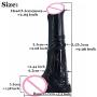 Romi Big Animal Dildo 9.96" Horse Penis Realistic Cock Anal Plugs Artificial Adult Sex Toys (Black)