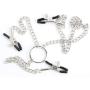 LoveSex Three Nipple Clamps Clit Clamps Set with Metal Chains three Nipple Clamps