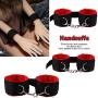 Adult Six-Toys for Couples Leather Handcuffs Set Niple Clip Amal Plug Women Cosplay Game