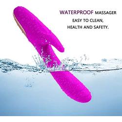 Handheld Waterproof Wand Massager - 30 Speeds Mode by Dual Powerful Motors - Medical Grade Silicone - USB Charging, Silent -Used to Relieve Muscle Pain After Exercise, Relax The Pressure.(Purple)