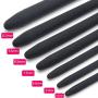 SENZHU Silicone Urethral Sounds Mushroom Head Black 35cm Super Long Chastity Urethral Dilators Urethral Sounds Penis Plug Stretching with Different Size (7Pcs)