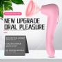 12 Frequency Cordless Wireless Soft Quiet USB Cable Rechargeable Waterproof Dual Motor Suc-King Víbràtòr Smart Inductive Wand Whisper Handheld Pleasure Pink