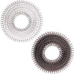 Nasstoys Mack Tuff Ribbed Cock Rings, Clear/Smoke