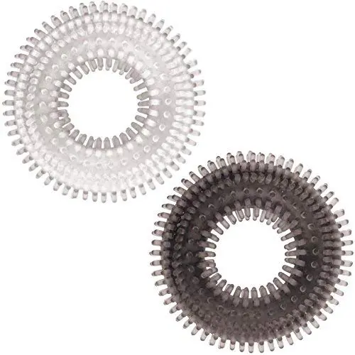 Nasstoys Mack Tuff Ribbed Cock Rings, Clear/Smoke Nasstoys Mack Tuff Ribbed Cock Rings, Clear/Smoke