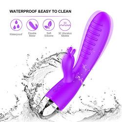 Wireless Soft Dual Motor Pleasure 30 Speeds Mode Silent Cordless Waterproof USB Recharging Vǐbrǎtǒr Portable Decompression Artifact Magic Stress Away Thrusting -Purple