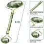 Facial Roller Beylife 100% Natural Anti Aging Jade Roller Hand Made Double Neck Genuine Massage Tool Healing Slimming Massage Skin Tool - Anti-Puffiness and Anti-Wrinkles