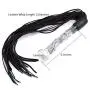 Romi Fetish Leather Whip with Glass Pleasure Wand with Ball Tip - Sex Toy for SM or Anal Sex/Masturbation Romi Fetish Leather Whip with Glass Pleasure Wand with Ball Tip - Sex Toy for SM or Anal Sex/Masturbation